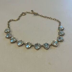 Stella & Dot. Crystal necklace. Sommervell layering necklace. Brushed Goldtone